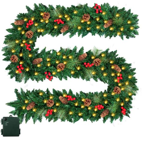 Buy Ft Prelit Christmas Garland With Lights Christmas Decorations