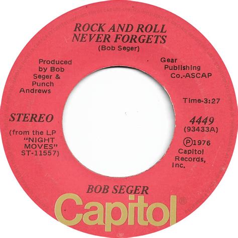 Bob Seger Rock And Roll Never Forgets 1976 Vinyl Discogs