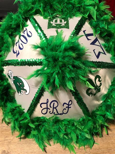 Tu Themed Graduation Second Line Umbrella Second Line Umbrella Green