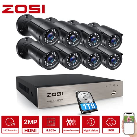 ZOSI H 265 CCTV Security Cameras System 8CH 5MP Lite CCTV DVR Recorder