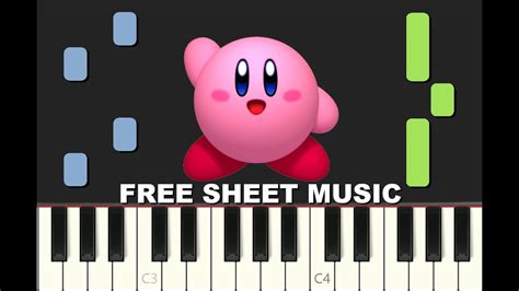 Gourmet Race From Kirby Video Games Nintendo Piano Tutorial With Free