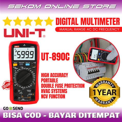 UNI-T DIGITAL MULTIMETER UT890C - TUBRUKSTORE25 | Lazada Indonesia