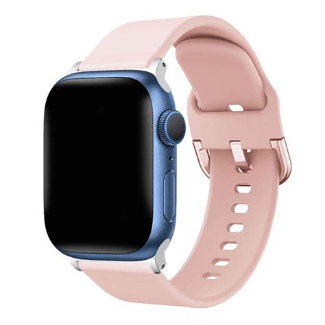 Apple Watch 7 8 9 41mm Etc Klokkereim I Silikon Rosa Teknikkdeler No