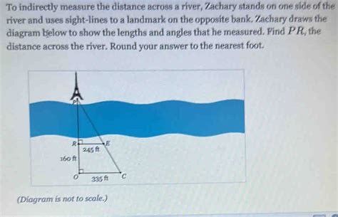 Solved To Indirectly Measure The Distance Across A River Z Algebra