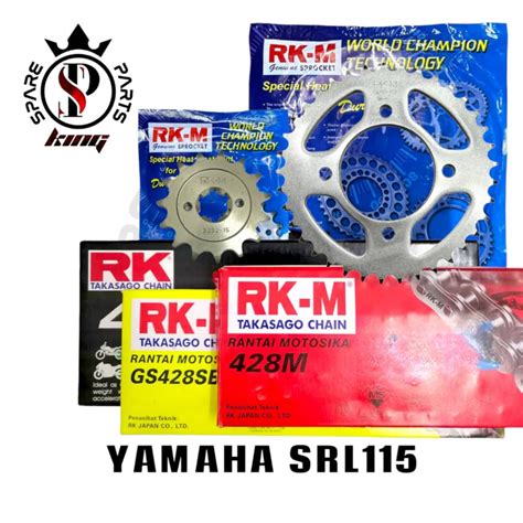 RKM RK M 428 SPROCKET SET RANTAI 132L YAMAHA SRL115 SRL115FI LAGENDA115