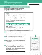 8th Properties Of Integer Exponents Pdf Lesson 1 Properties Of