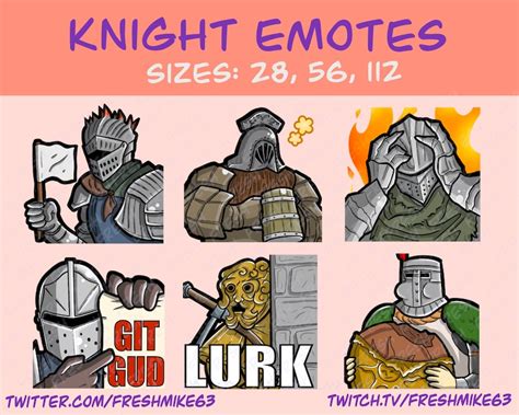 Soulsborn Emotes Knight Emotes Emotes Twitch Emote Youtube Emote