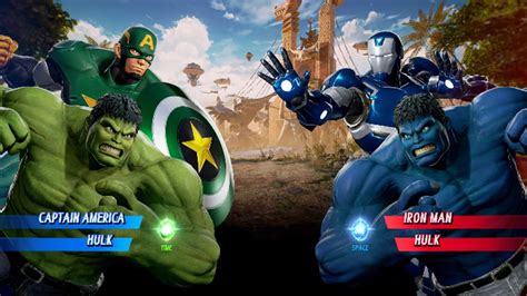 Captain America Vs HULK VS IronMan Hulk Very Hard AI Marvel Capcom