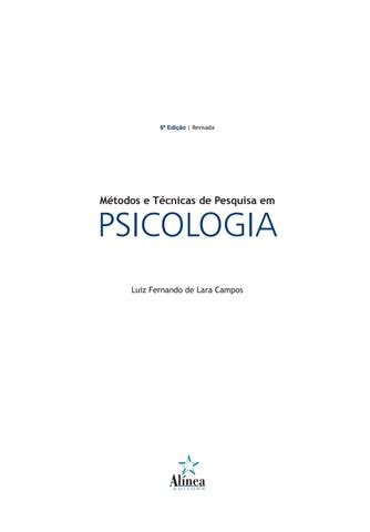 Métodos e técnicas de pesquisa em psicologia by Editora Átomo Issuu