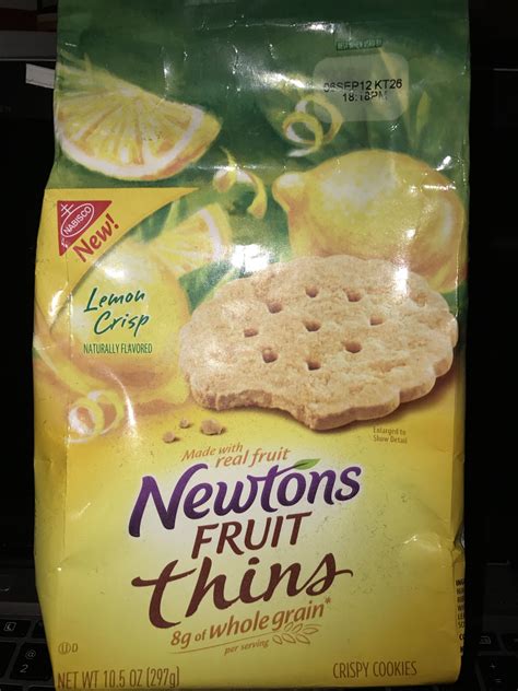 Nabisco Newtons Fruit Thins Lemon Crisp Crispy Cookies Crispy Cookies