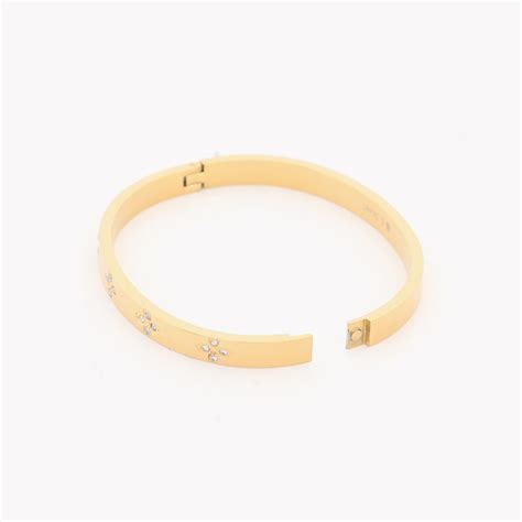 Bracelet Rigide En Acier Avec Tr Fles Gb