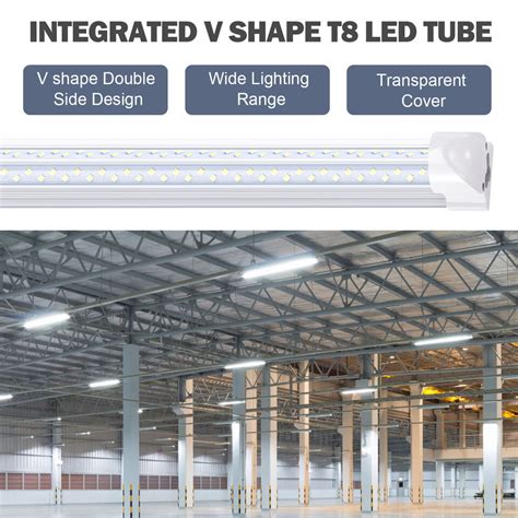 Pcs T Ft Integrated Led Tube Light Bulbs W Foot Led Shop