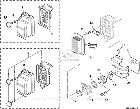 Echo Pb 413h S N 02001001 02999999 Parts Diagram For Intake Cylinder Cover