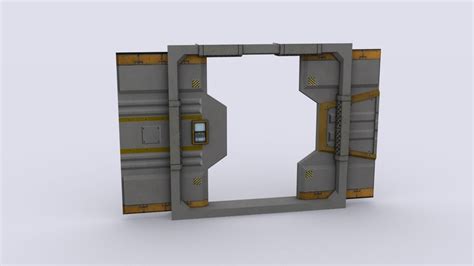 Sci Fi Door Free Vr Ar Low Poly D Model Cgtrader