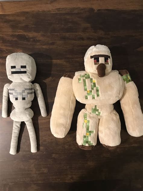 Mavin | Minecraft Iron Golem Plush 14” Plush And Skeleton Plush 14 ...