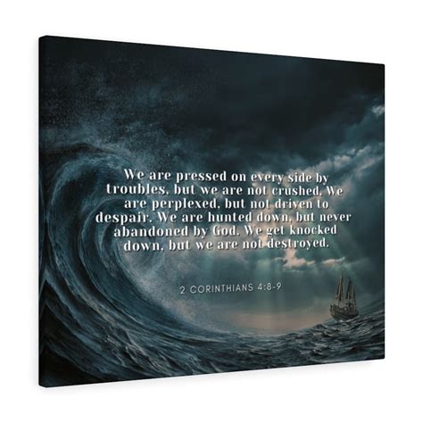 Scripture Walls Adversity 2 Corinthians 48 9 Bible Verse Canvas