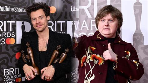 Harry Styles And Lewis Capaldi Kiss At The Brit Awards