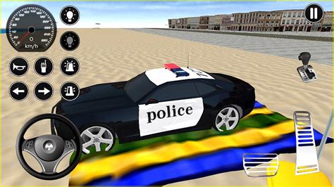 K Direksiyonlu Polis Arabas Oyunu D Real Police Car Driving V