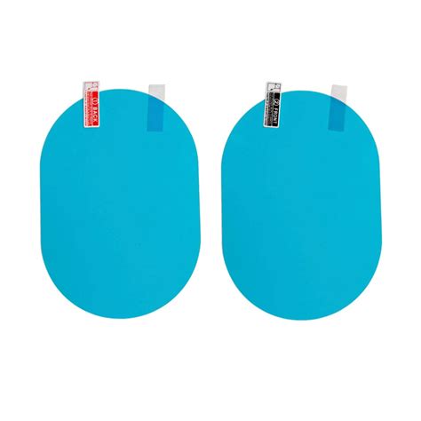 2x Oval Car Rearview Mirror Film Anti Fog Membrane Waterproof Mirror