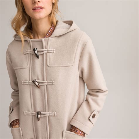 Duffelcoat In Wollen Stof La Redoute Collections La Redoute