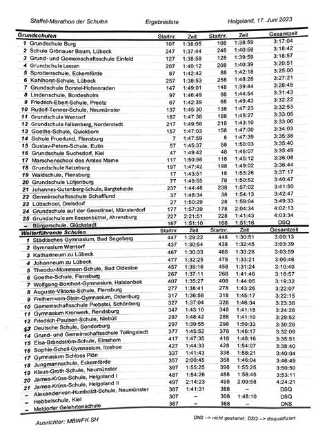 Gymnasium Wentorf Helgoland Staffelmarathon 2023