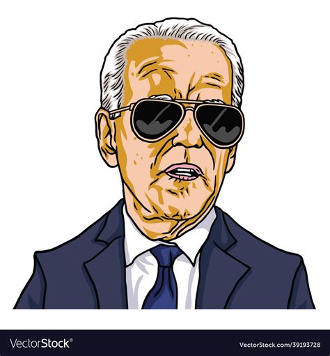 Joe Biden President United States Sun Glass Vector Image