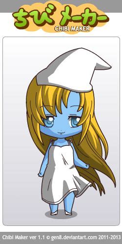 Smurfette The Smurfs Chibi Maker Chibimaker Smurf Smurfette