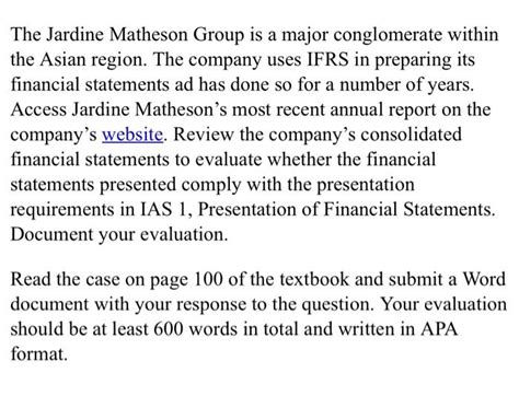 CASE 3-1 Jardine Matheson Group (Part 1) The Jardine | Chegg.com