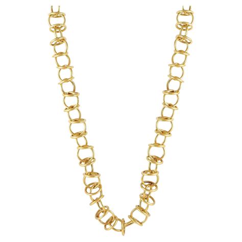 Tiffany And Co Classic Italian Braided K Yellow Gold Necklace For