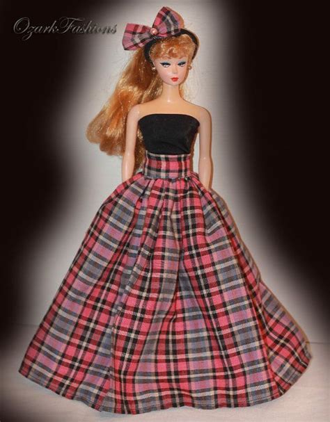 Handmade Barbie Doll Dress Barbie Clothes Long Barbie Gown Floral Barbie Outfit Barbie