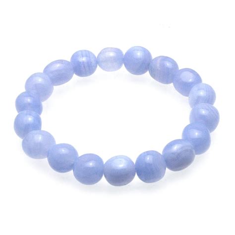 Agate Jewellery Blue Lace Agate Crystal Bead Bracelet