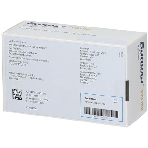 RANEXA 500 Mg Retardtabletten 100 St Mit Dem E Rezept Kaufen Shop