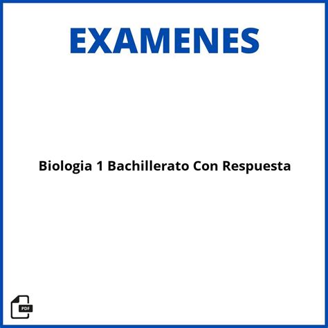 Examen Biologia Bachillerato