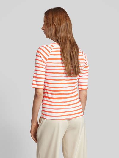 Marc Cain T Shirt Mit Streifenmuster Rot Online Kaufen