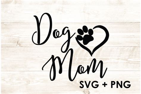 Dog Mom Heart Paw Love Clipart Graphic By Too Sweet Inc · Creative Fabrica