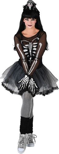 Halloween Kleid Skelett Bei