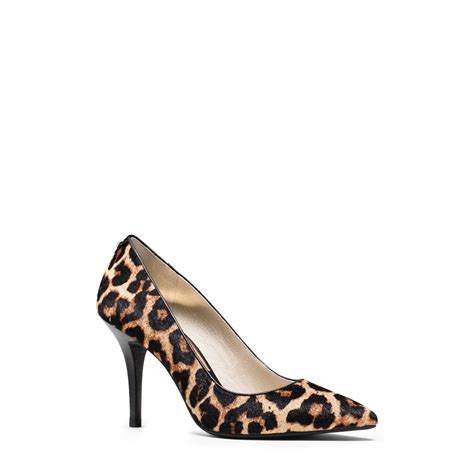 Michael Kors Flex Leopard Calf Hair High Heel Pump In Natural Lyst