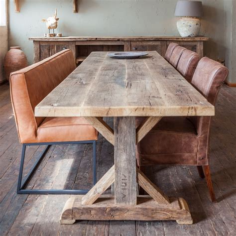 Robuuste Oud Eiken Tafel Van Natuurlijk Eiken Gebr De Ruiter