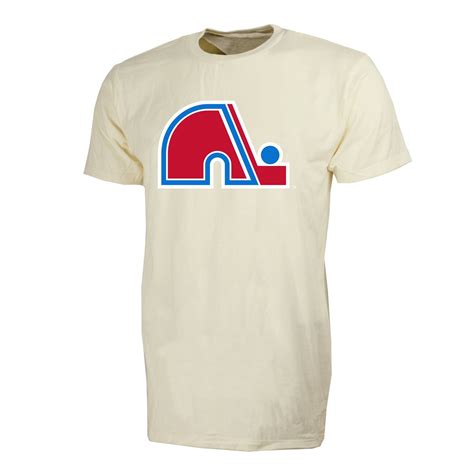 Quebec Nordiques Nhl Basic Logo T Shirt Cream Sportbuff