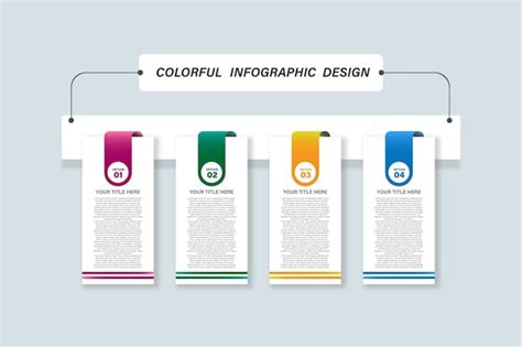 Passos De Infogr Fico Colorido Design Plano Vetor Gr Tis Vetor Premium