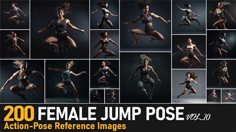 ArtStation - Female Jump Pose VOL.10|4K Reference Images | Artworks