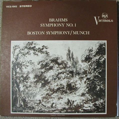 Brahms Boston Symphony Orchestra Charles Munch Symphony No 1 In