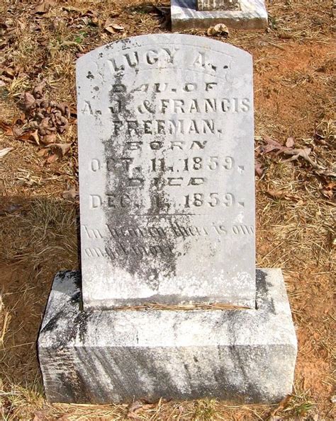 Lucy A Freeman 1859 1859 Find A Grave Memorial