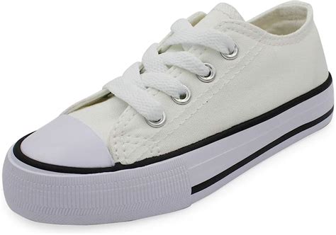 Toddlers Classic Low Top Canvas Lace Up Sneakers Shoes