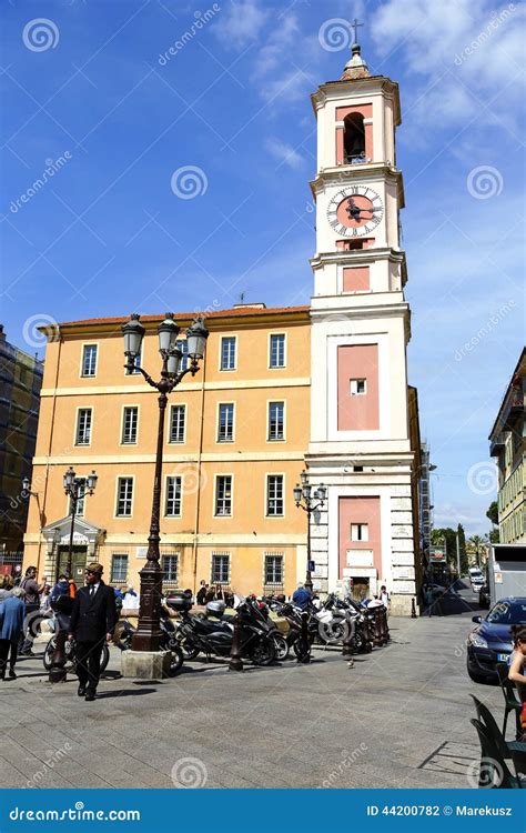 Palais De Rusca Et La Tour D horloge à Nice Photographie éditorial