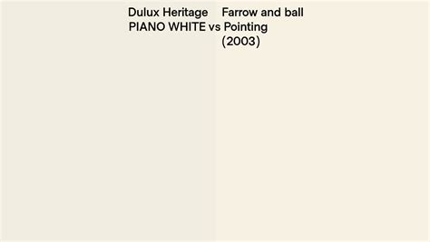 Dulux Heritage Piano White Vs Farrow And Ball Pointing 2003 Side By Side Comparison