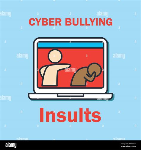 Cyber Bullying On Internet For Cyber Bullying Concept Vector