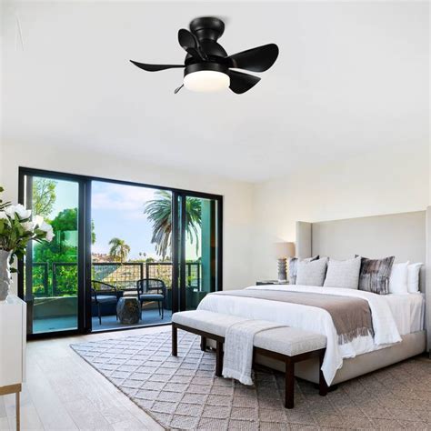 Black Hugger Ceiling Fan with Light in 2022 | Ceiling fan with light ...