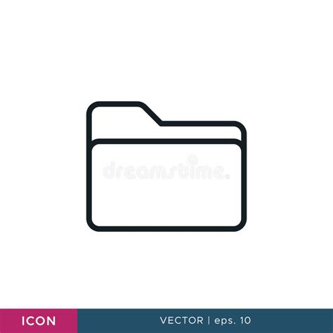 folder icon vector  logo design template stock vector