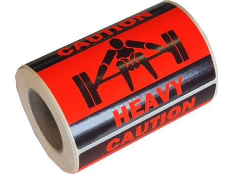 Shipping Labels Caution Heavy X Roll Packaging Products